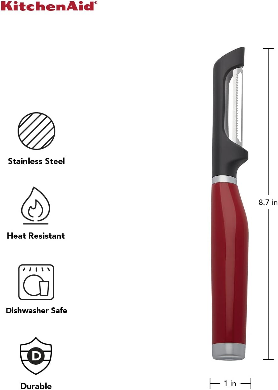 KitchenAid Gourmet Euro Peeler, 8.7-Inch, Red - Image 3
