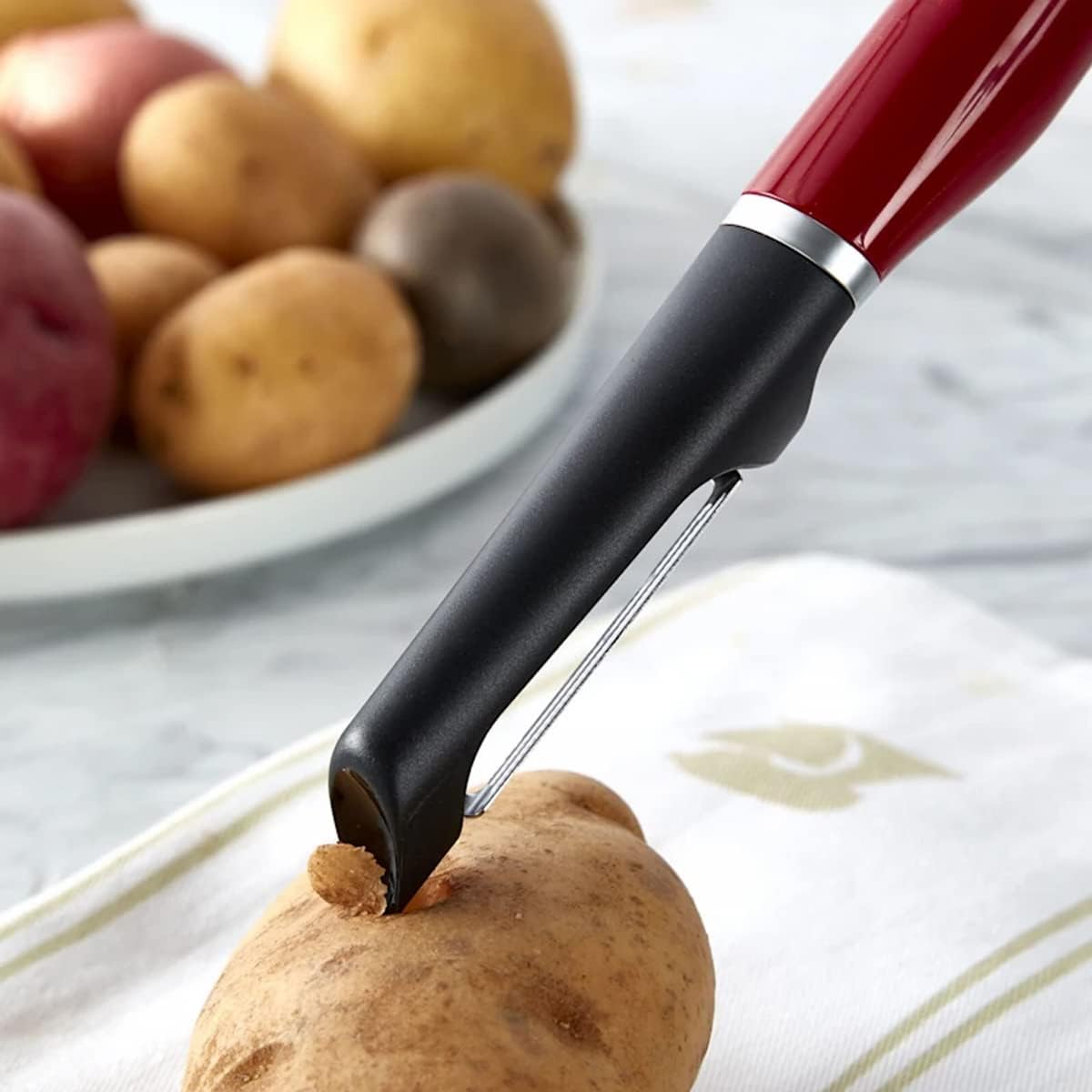 KitchenAid Gourmet Euro Peeler, 8.7-Inch, Red - Image 6